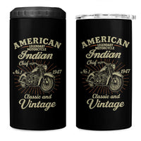 American Legendary Motorcycle Indian Chief 4 in 1 Can Cooler Tumbler Classic And Vintage Bikers Club - Wonder Print Shop