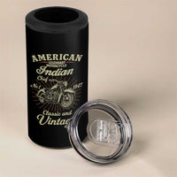 American Legendary Motorcycle Indian Chief 4 in 1 Can Cooler Tumbler Classic And Vintage Bikers Club - Wonder Print Shop