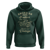 American Legendary Motorcycle Indian Chief Hoodie Classic And Vintage Bikers Club - Wonder Print Shop