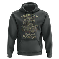 American Legendary Motorcycle Indian Chief Hoodie Classic And Vintage Bikers Club - Wonder Print Shop