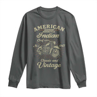 American Legendary Motorcycle Indian Chief Long Sleeve Shirt Classic And Vintage Bikers Club - Wonder Print Shop