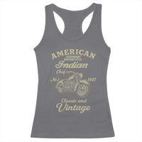 American Legendary Motorcycle Indian Chief Racerback Tank Top Classic And Vintage Bikers Club - Wonder Print Shop