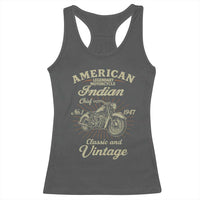 American Legendary Motorcycle Indian Chief Racerback Tank Top Classic And Vintage Bikers Club - Wonder Print Shop