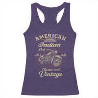 American Legendary Motorcycle Indian Chief Racerback Tank Top Classic And Vintage Bikers Club - Wonder Print Shop