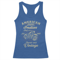 American Legendary Motorcycle Indian Chief Racerback Tank Top Classic And Vintage Bikers Club - Wonder Print Shop