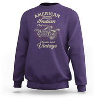 American Legendary Motorcycle Indian Chief Sweatshirt Classic And Vintage Bikers Club - Wonder Print Shop