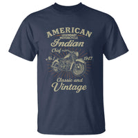 American Legendary Motorcycle Indian Chief T Shirt Classic And Vintage Bikers Club - Wonder Print Shop