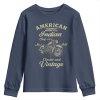 American Legendary Motorcycle Indian Chief Youth Sweatshirt Classic And Vintage Bikers Club - Wonder Print Shop