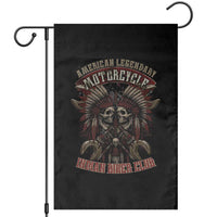 American Legendary Motorcycle Indian Biker Club Garden Flag Vintage Native American Skull Chief - Wonder Print Shop