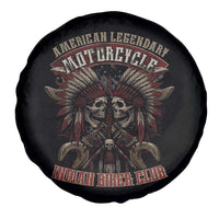 American Legendary Motorcycle Indian Biker Club Spare Tire Cover Vintage Native American Skull Chief - Wonder Print Shop