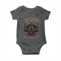 American Legendary Motorcycle Indian Biker Club Baby Onesie Vintage Native American Skull Chief - Wonder Print Shop