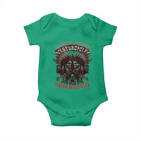 American Legendary Motorcycle Indian Biker Club Baby Onesie Vintage Native American Skull Chief - Wonder Print Shop
