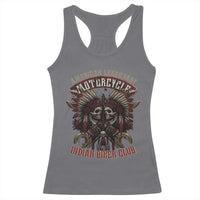 American Legendary Motorcycle Indian Biker Club Racerback Tank Top Vintage Native American Skull Chief - Wonder Print Shop