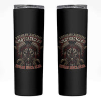American Legendary Motorcycle Indian Biker Club Skinny Tumbler Vintage Native American Skull Chief - Wonder Print Shop