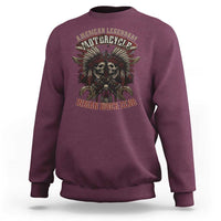 American Legendary Motorcycle Indian Biker Club Sweatshirt Vintage Native American Skull Chief - Wonder Print Shop