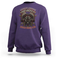American Legendary Motorcycle Indian Biker Club Sweatshirt Vintage Native American Skull Chief - Wonder Print Shop