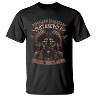 American Legendary Motorcycle Indian Biker Club T Shirt Vintage Native American Skull Chief - Wonder Print Shop