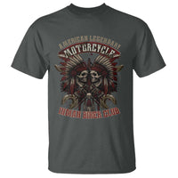 American Legendary Motorcycle Indian Biker Club T Shirt Vintage Native American Skull Chief - Wonder Print Shop