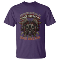 American Legendary Motorcycle Indian Biker Club T Shirt Vintage Native American Skull Chief - Wonder Print Shop