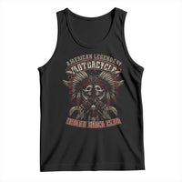 American Legendary Motorcycle Indian Biker Club Tank Top Vintage Native American Skull Chief - Wonder Print Shop