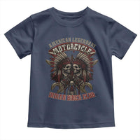 American Legendary Motorcycle Indian Biker Club Toddler T Shirt Vintage Native American Skull Chief - Wonder Print Shop