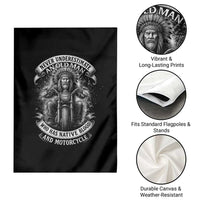 Never Underestimate An Old Man Who Has Native Blood And Motorcycle Garden Flag Native American Biker - Wonder Print Shop