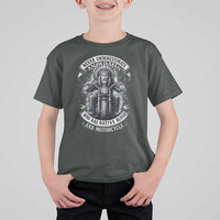 Never Underestimate An Old Man Who Has Native Blood And Motorcycle T Shirt For Kid Native American Biker - Wonder Print Shop