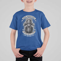 Never Underestimate An Old Man Who Has Native Blood And Motorcycle T Shirt For Kid Native American Biker - Wonder Print Shop