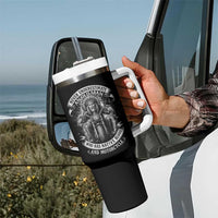 Never Underestimate An Old Man Who Has Native Blood And Motorcycle Tumbler With Handle Native American Biker - Wonder Print Shop