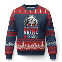 Still Here Still Strong Native Pride Ugly Christmas Sweater Native American Feather - Wonder Print Shop