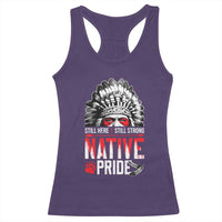 Still Here Still Strong Native Pride Racerback Tank Top Native American Feather - Wonder Print Shop