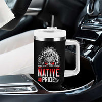 Still Here Still Strong Native Pride Tumbler With Handle Native American Feather - Wonder Print Shop