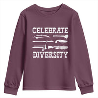Native American Weapon Celebrate Diversity Youth Sweatshirt Indigenous Pride - Wonder Print Shop