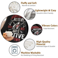 American History Begins With Native History Throw Blanket Native American Indigenous Indian Warrior - Wonder Print Shop