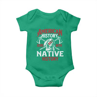 American History Begins With Native History Baby Onesie Native American Indigenous Indian Warrior - Wonder Print Shop