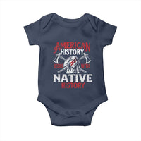 American History Begins With Native History Baby Onesie Native American Indigenous Indian Warrior - Wonder Print Shop