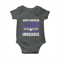 Native American Iroquois Baby Onesie Haudenosaunee Nation Vintage USA Flag - Wonder Print Shop