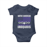 Native American Iroquois Baby Onesie Haudenosaunee Nation Vintage USA Flag - Wonder Print Shop