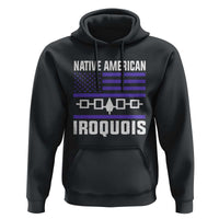 Native American Iroquois Hoodie Haudenosaunee Nation Vintage USA Flag - Wonder Print Shop