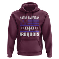 Native American Iroquois Hoodie Haudenosaunee Nation Vintage USA Flag - Wonder Print Shop
