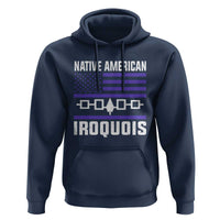 Native American Iroquois Hoodie Haudenosaunee Nation Vintage USA Flag - Wonder Print Shop