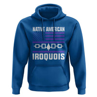 Native American Iroquois Hoodie Haudenosaunee Nation Vintage USA Flag - Wonder Print Shop