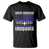 Native American Iroquois T Shirt Haudenosaunee Nation Vintage USA Flag - Wonder Print Shop