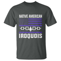 Native American Iroquois T Shirt Haudenosaunee Nation Vintage USA Flag - Wonder Print Shop