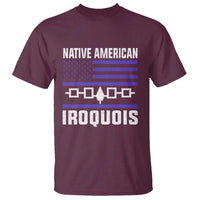 Native American Iroquois T Shirt Haudenosaunee Nation Vintage USA Flag - Wonder Print Shop