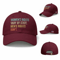 Women's Rights Vary By State Men Rights Don't Feminist Retro Baseball Cap