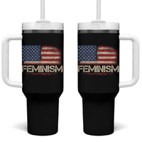 Feminism Feminist American Flag Tumbler With Handle Patriotic Womens Rights