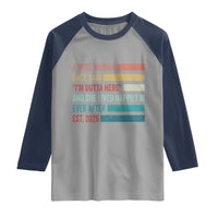 Funny Retired 2026 Raglan Shirt A Wise Woman Once Said I'm Outta Here Retirement Gift