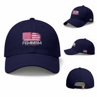 Feminism Feminist Pink American Flag Baseball Cap Patriotic Womens Rights