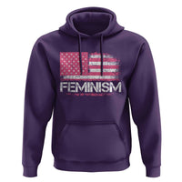 Feminism Feminist Pink American Flag Hoodie Patriotic Womens Rights